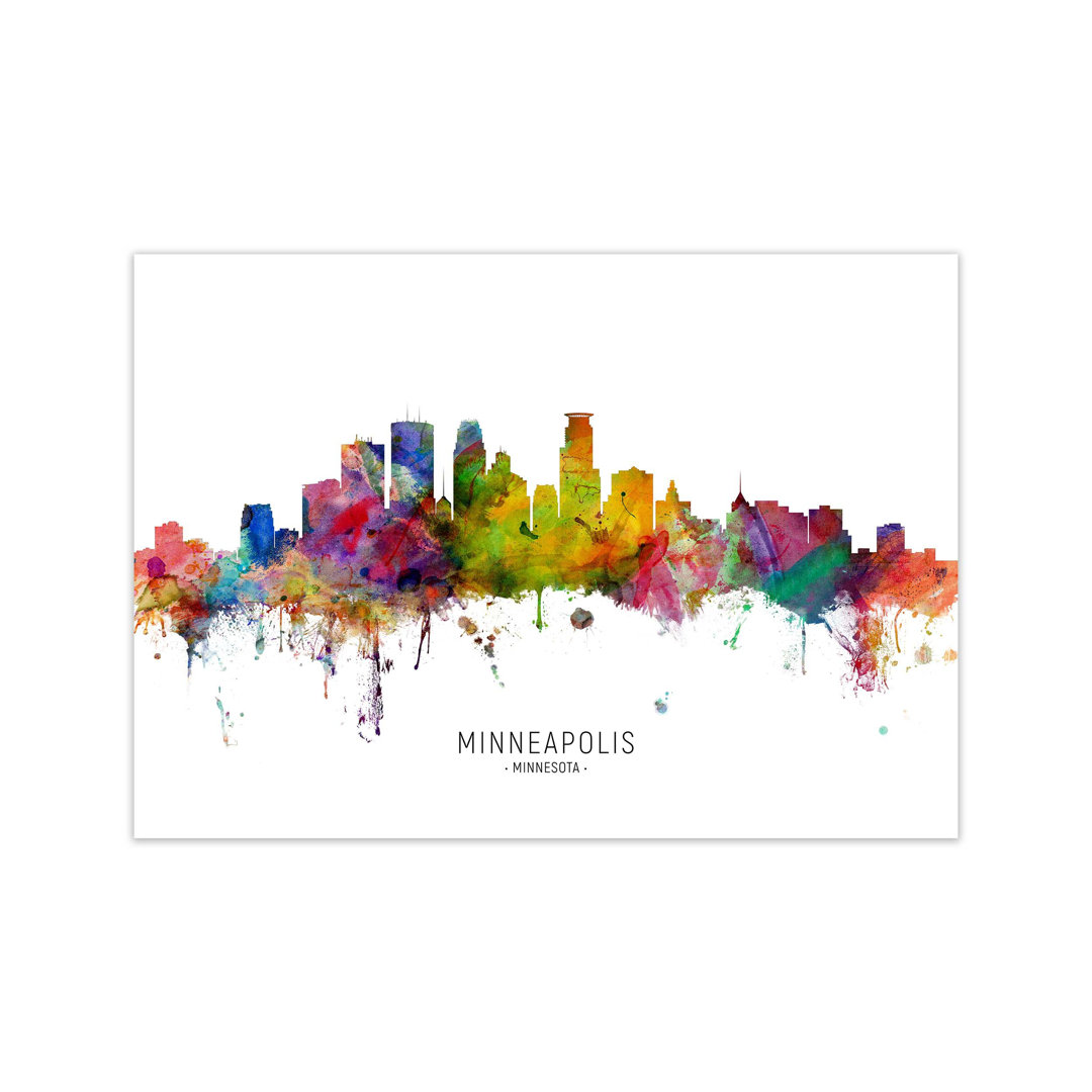 Minneapolis Minnesota Skyline by Michael Tompsett - Print
