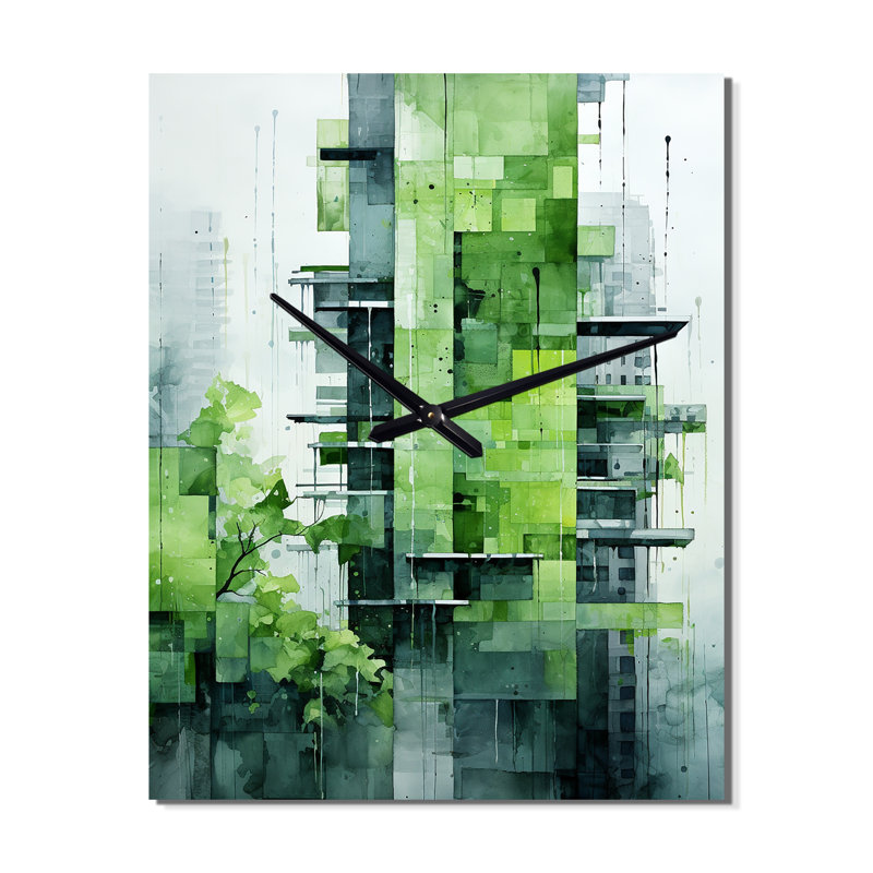 Horloge murale moderne Heyab - Skyscrapers, Moyen