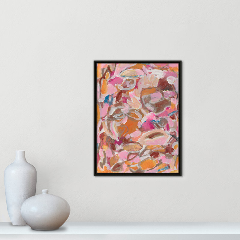 Impression romantique Vibes par Marisol Evora, L 19,5 po x H 25,5 po, Flottant espresso