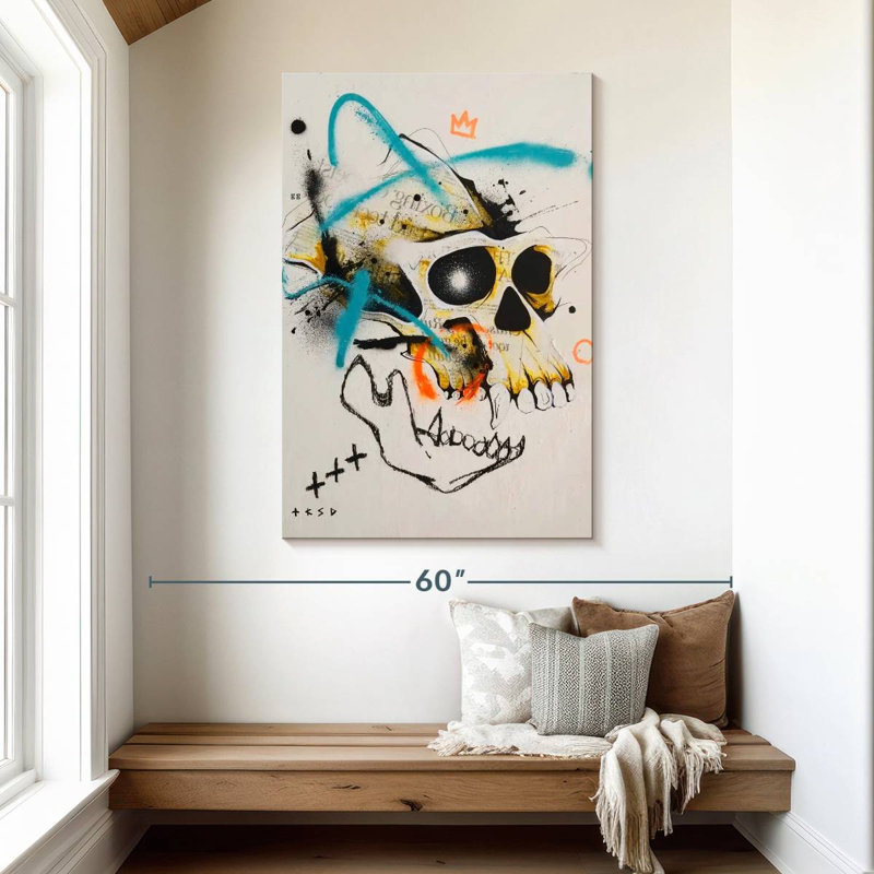 Crâne humain urbain Kerner Scary Pop, H 48 po x l 32 po