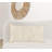 Beige Botanical Pattern Embroidered Lumbar Pillow