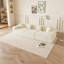 Canapé modulaire en L modulaire avec méridienne réversible, coussins de siège profonds, canapé confortable pour le salon, canapé peu encombrant pour les appartements, canapé en tissu rembourré moderne, gris foncé, assemblage facile