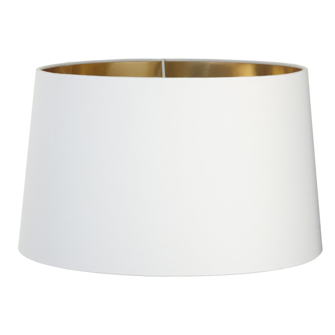 24cm H Linen Drum Lamp Shade ( Screw On )