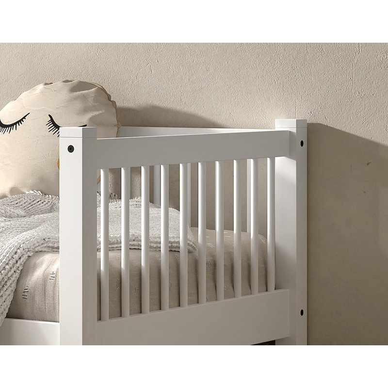 FORREST Buche European Single (90 x 200 cm) Solid Wood Bed Frame with Trundle
