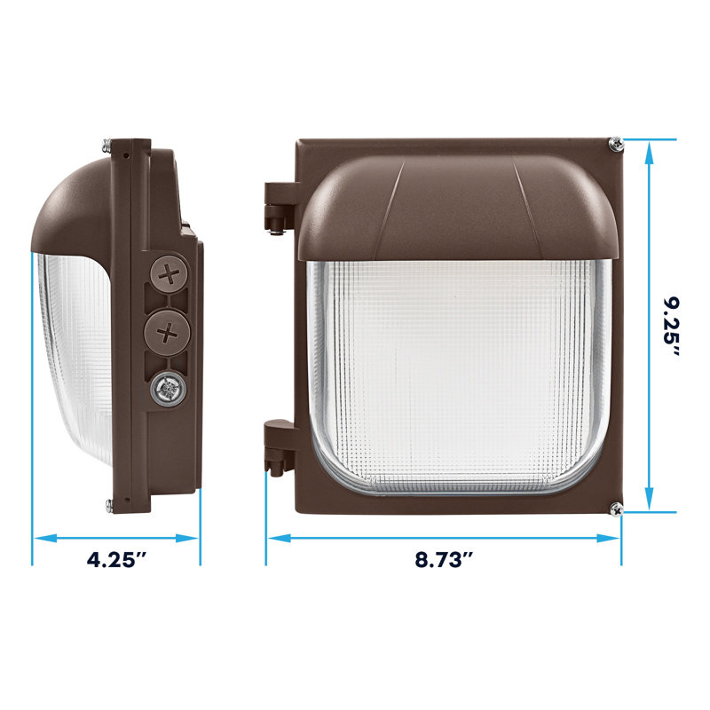 20/40/60W LED Wall Pack Light Photocell 3CCT 3000K-5000K, 2400-7200LM, Dusk To Dawn LED Outdoor Lighting IP65 120-277V Dimmable Frosted Lens