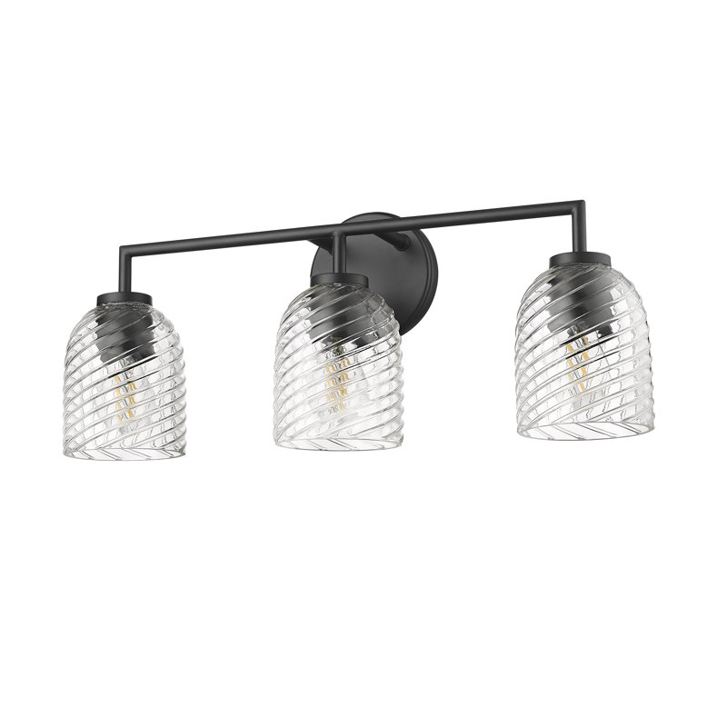 Krisleigh 3 - Light Bathroom Vanity Light, Matte Black