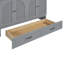 Lit moderne gris avec de nombreuses options de tiroirs - Capacité de rangement pour les vêtements et la chambre à coucher-1030616057-1030616059