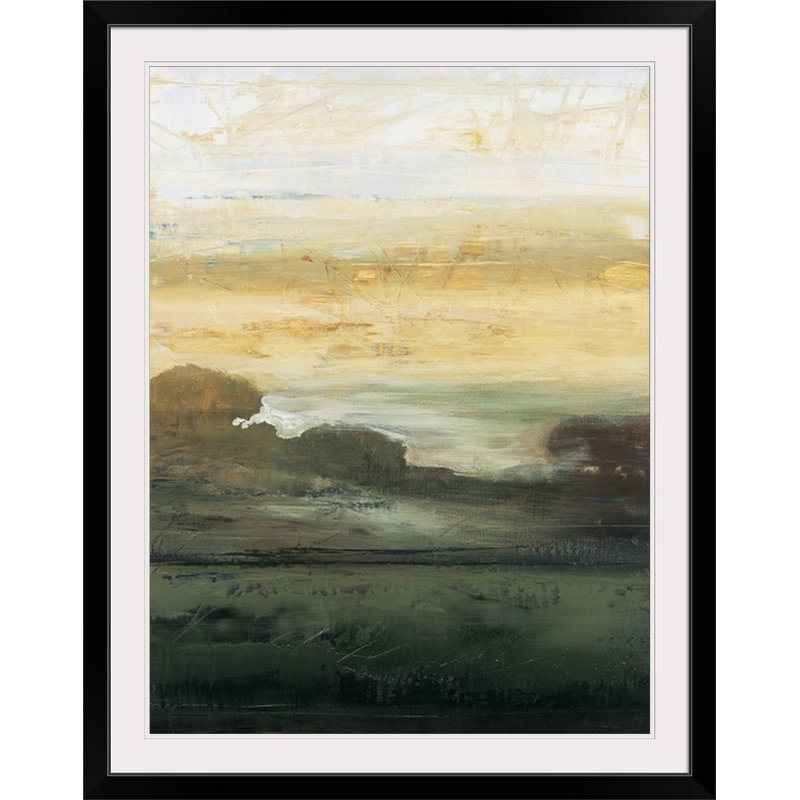 «Suffolk Trees II» par Simon Addyman, reproduction d'art abstrait, Cadre noir, l 44 po x P 35 po x H 1 po