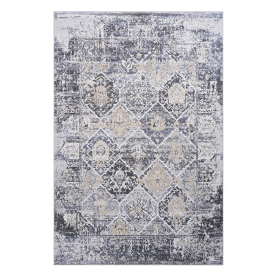 Tapis gris / bleu 5X7