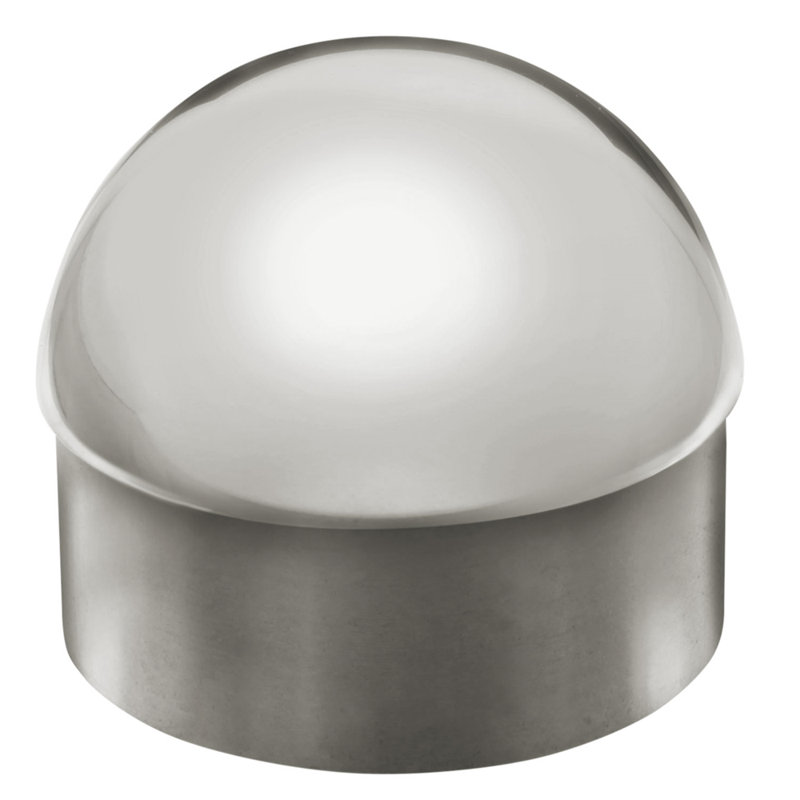 Embout demi-boule - Diamètre extérieur de 2 po, Acier inoxydable poli