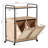 33.2'' H Rattan Laundry Hamper Cabinet with Shelf and Wheels