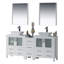 Mance 72.38'' Double Bathroom Vanity with Ceramic Top-24551137