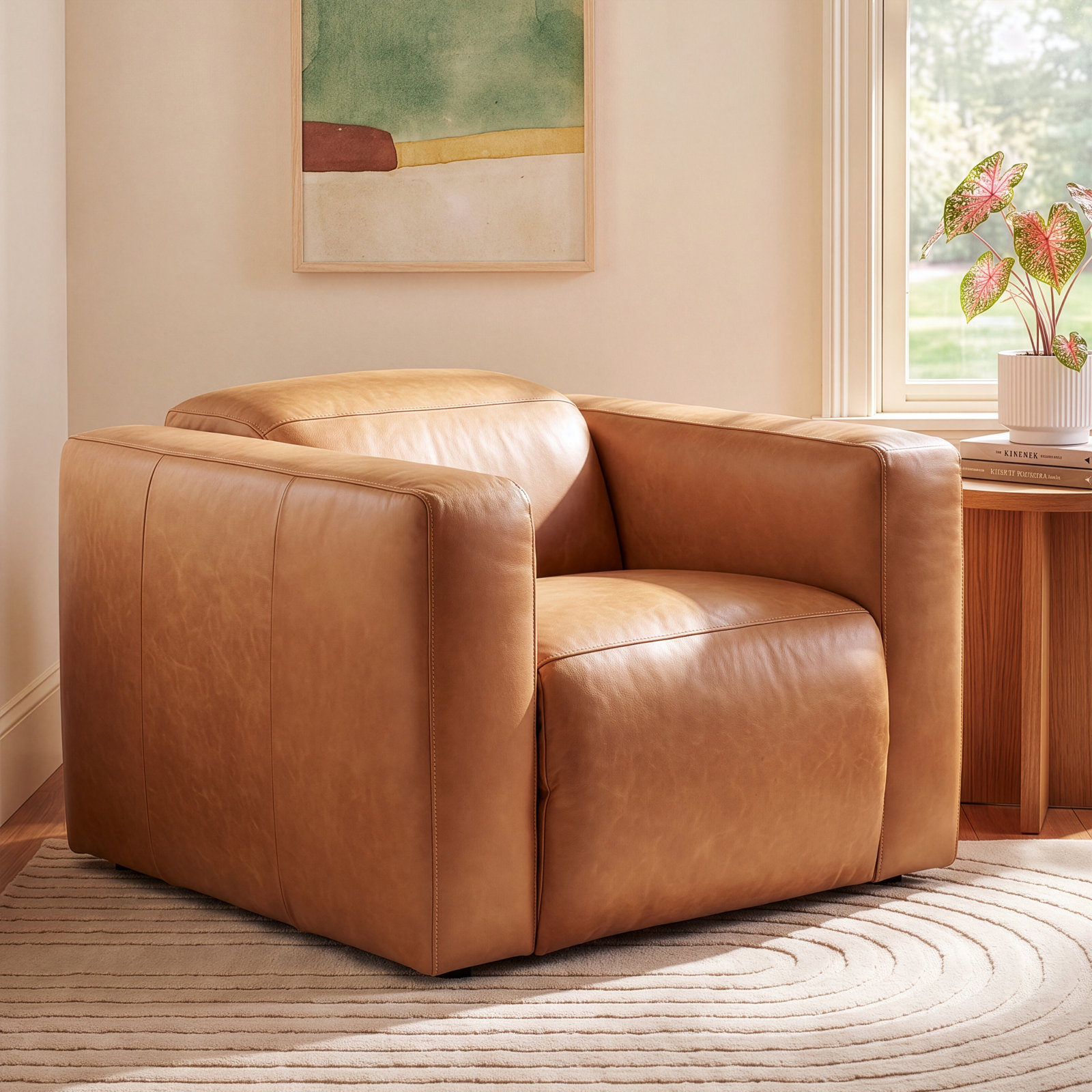 Amed 42" Genuine Leather Power Recliner