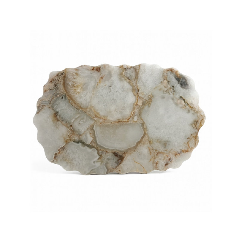 Joss & Main Amalia Agate Platter, 0.5" H x 10" W x 15"L