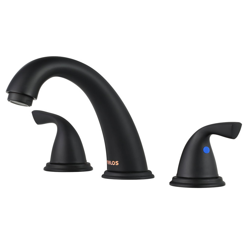 Widespread 2-handle Bathroom Faucet, Matte Black