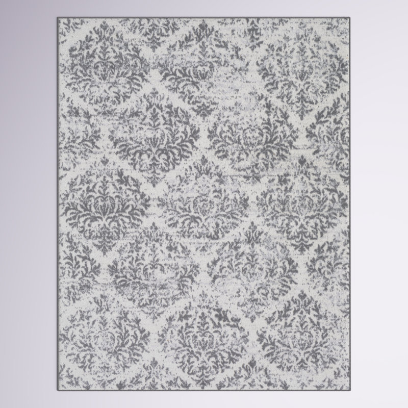 Thiago Ikat Indoor Rug, Rectangle 6'7" x 9'