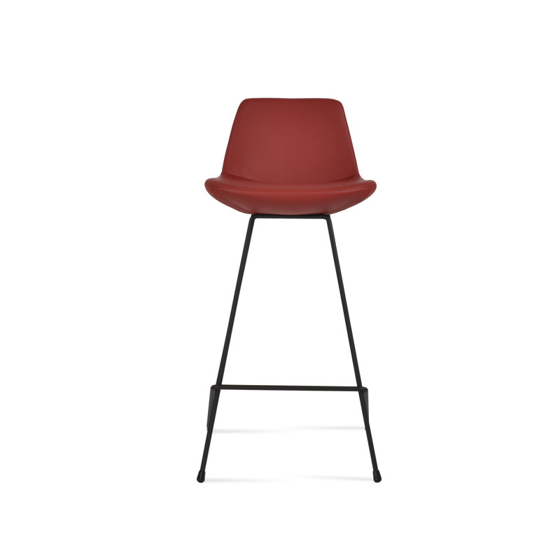 Tabouret de bar et de bar pour chat Pera, Tabouret de bar (siège d'une hauteur de 29 po), PPM rouge foncé