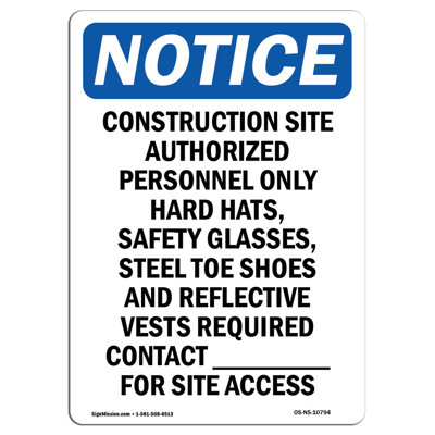 Construction Site Authorized Personnel Only Sign