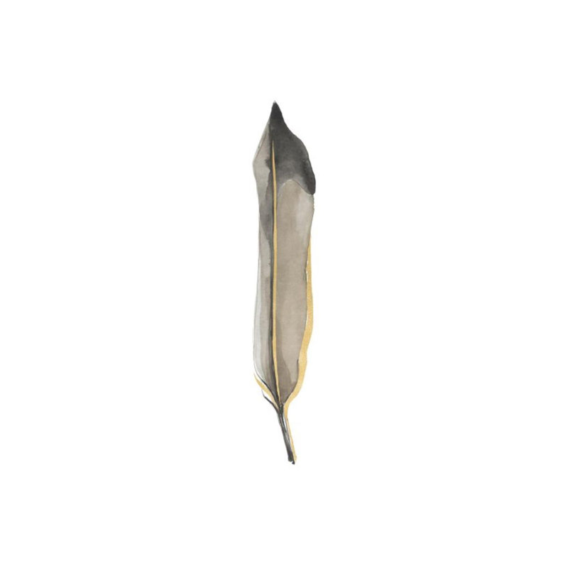 Fall Feathers II Painting by Elena Carlie, 70" H x 24" W x 1.5" D, Glass Coat