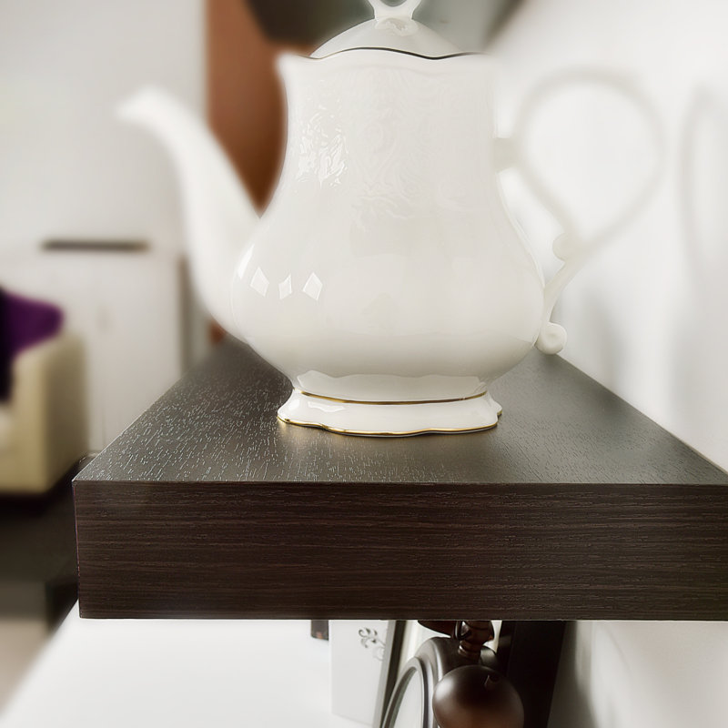Bovina Floating Shelf, Espresso, 2" H x 24" W x 9.25" D