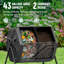 Werph Easy Assembly 43 Gallon Dual Chamber Tumbling Composter-Outdoor Rolling Bin, Only 34 Screws, Pre-Assembled Parts-111780195