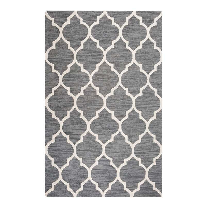 Yalova Geometric Wool Hand Woven Area Rug, Rectangle 160 x 230cm