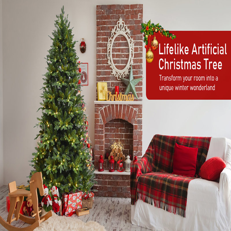 Arbre de Noël 7 pi avec 340 lumières DEL RVB, 2126 pointes en PE / PVC, 50 fonctions pour une décoration festive