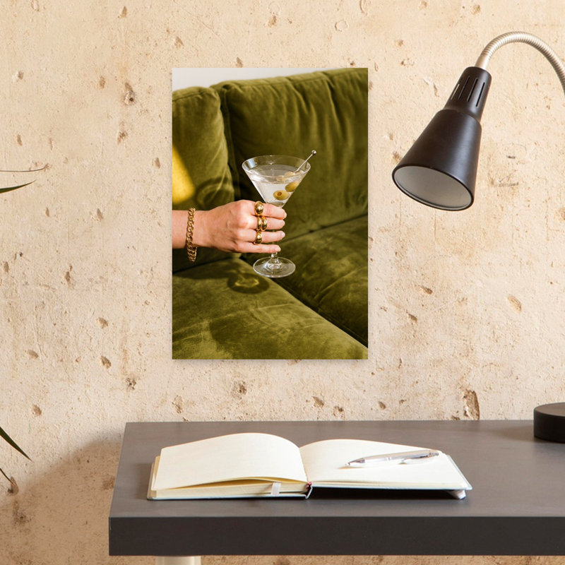 Art mural contemporain A Martini, H 18 po x l 12 po