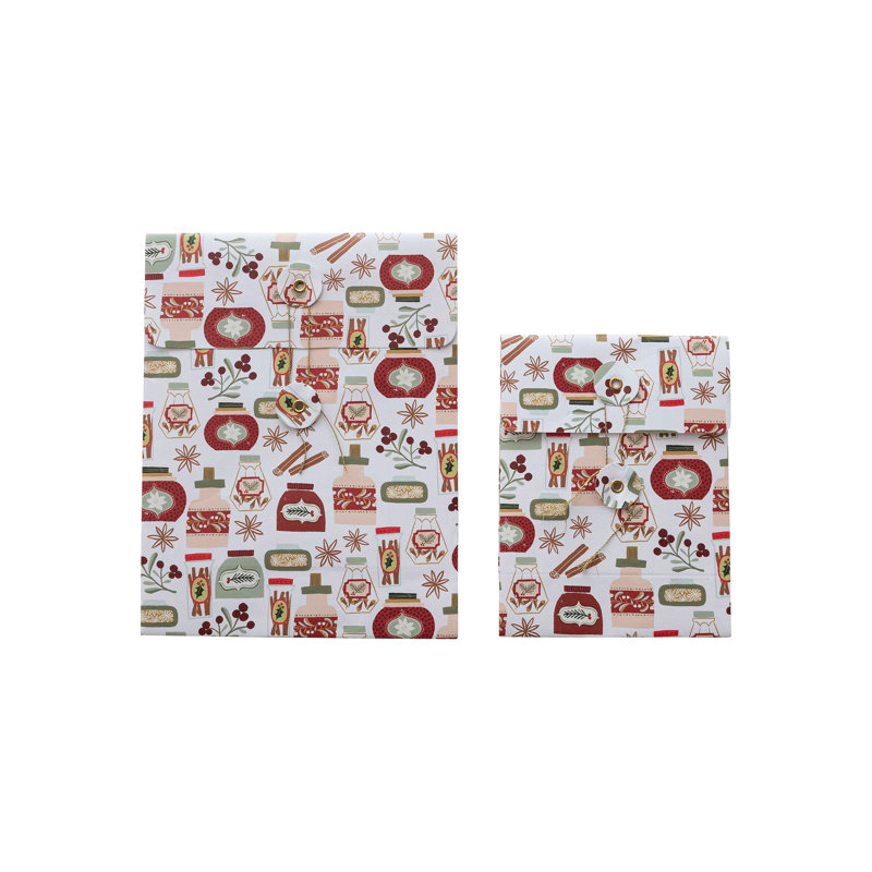 Sacs-cadeaux imprimés en papier avec motifs des Fêtes