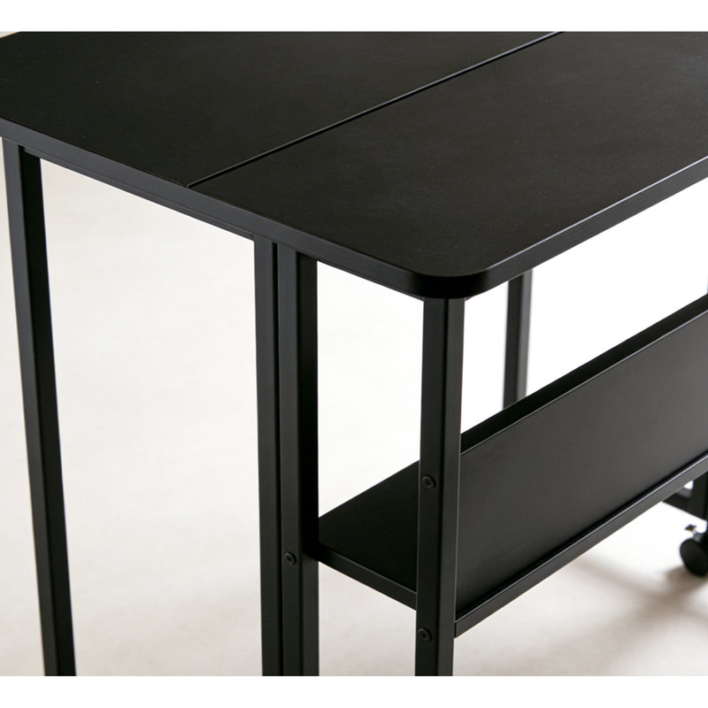 Petit bureau pliable de 80 cm (31,5 pouces) pour bureau à domicile ou salle à manger, utilisable comme bureau d'ordinateur, style américain traditionnel, noir, design.