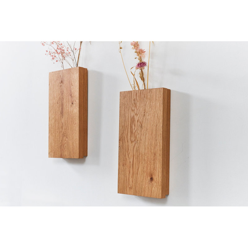 Schaffa Solid Wood Wall Vase 1