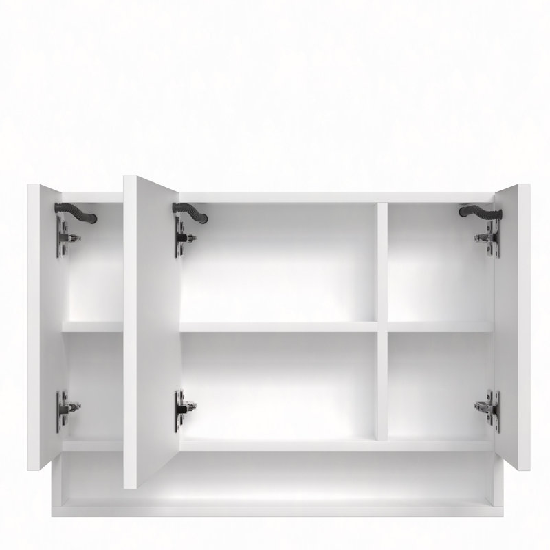 Armoires de salle de bain modernes en aluminium 39 x 28 po, armoires à pharmacie avec miroirs et lumières DEL, armoire de rangement de salle de bain avec compartiments de rangement à plusieurs niveaux