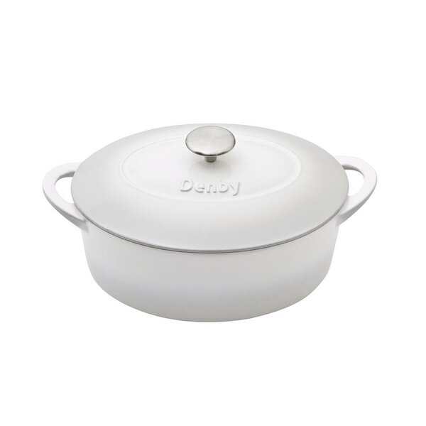 BALLARINI Bellamonte Cast Iron 5-qt Oval Dutch Oven - Crema White