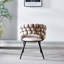 White Modern Chair With Golden Colour Iron Tube Legs-106688732
