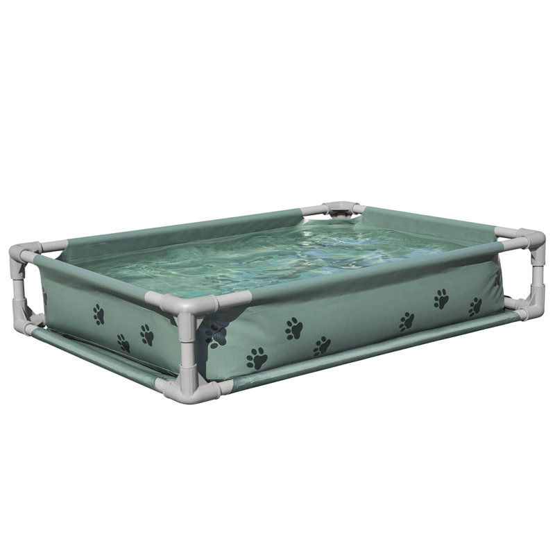 Bestway Above Ground Pet Play Pool Green Steel and PVC Outdoor Dog Durable Use
