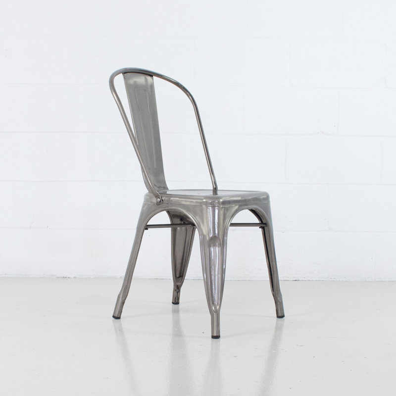 Melien 17.5'' H Stacking Side Chair, Gray