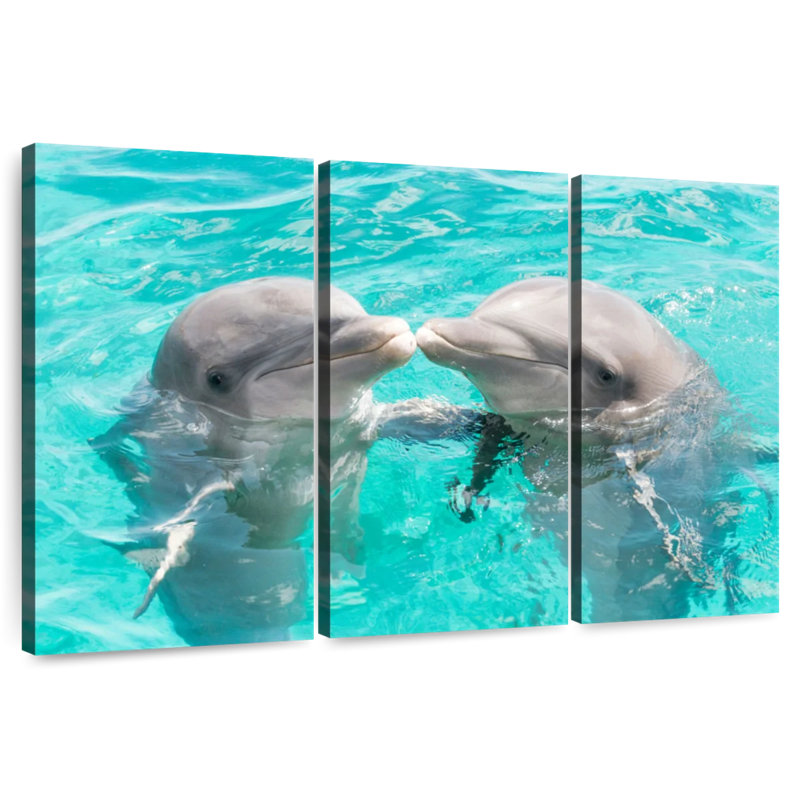 Brampt Dolphins Kissing, 48" H x 74" W