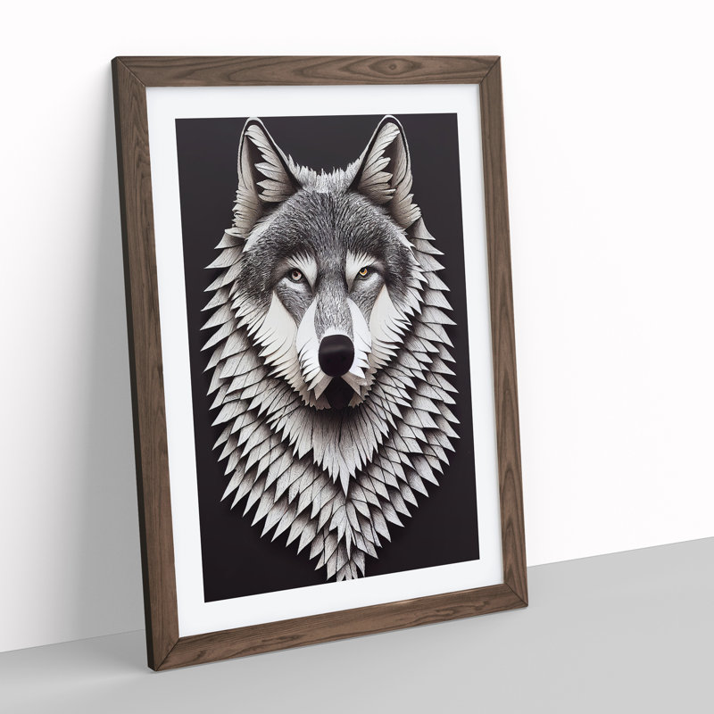 XV1022-5285X Wolf Spikes No.1 - Single Picture Frame Print, 46cm H x 34cm W, Brown