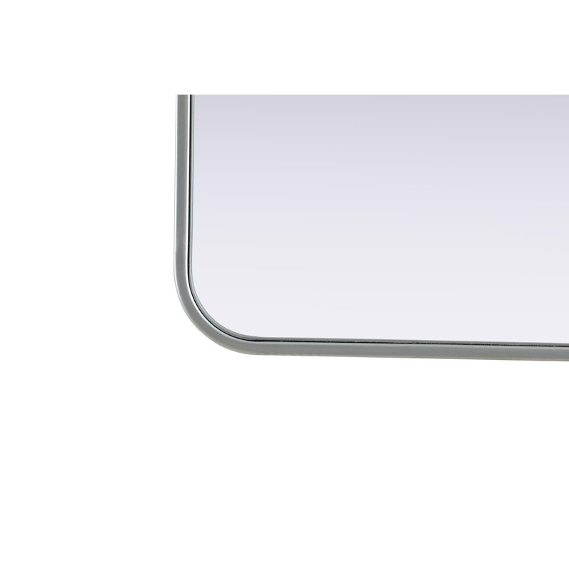 Erath Contour Metal Mirror, Silver, 40" x 24"