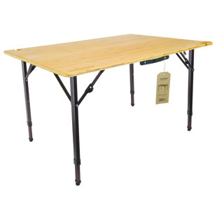 Kanpai Rectangular Bamboo Folding Outdoor Dining Table , 39.5'' in. W 19.5'' in. D
