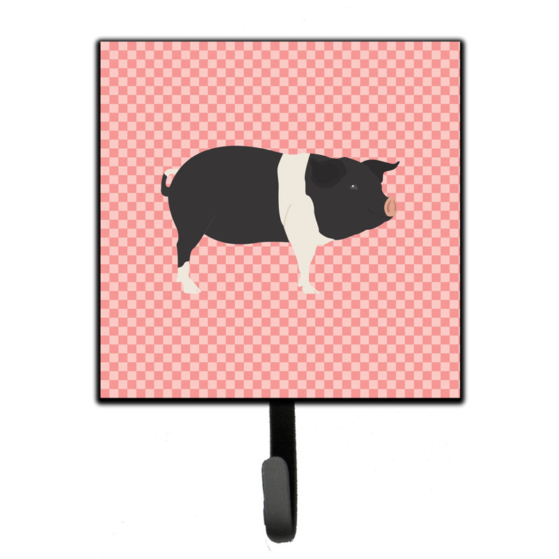 Organisateur de clés murales avec crochets clés hampshire porc Sisse, Rose