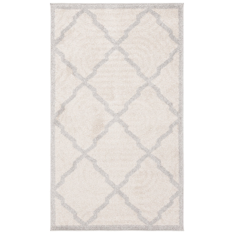 Ammundsen Geometric Beige Area Rug, Rectangle 3' x 5'
