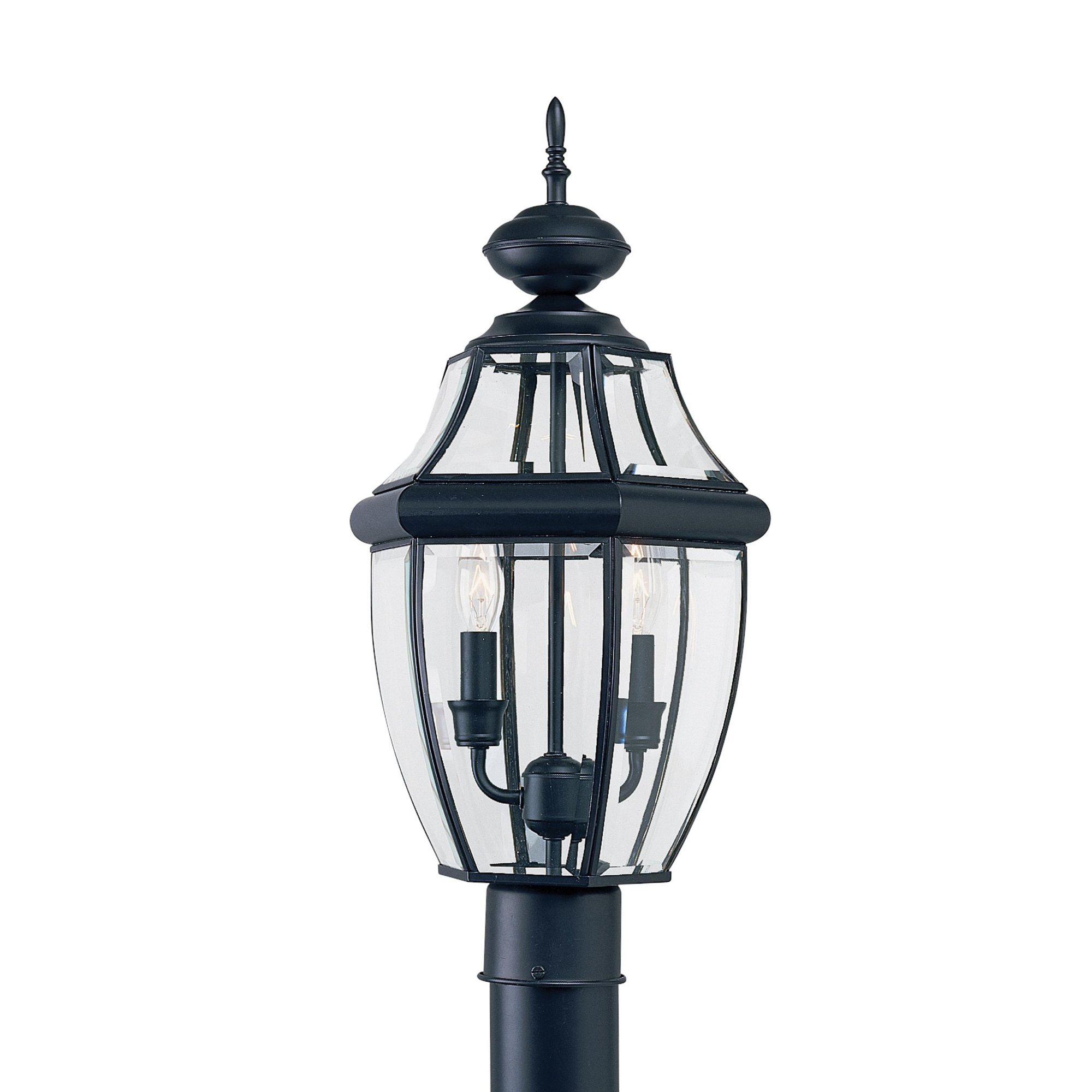Eirini Beveled Metal Outdoor Lantern Head, Black, No