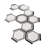 Aureole 8.66 In. X 9.84 In. Matte White And Black Porcelain Hexagon Wall And Floor Tile (8.07 Sq Ft/Case) - 18 Sheets