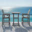 Ensemble de bar durable en PEHD gris, design bistro moderne pour recevoir sur le balcon