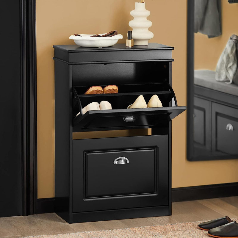 Rangement à chaussures 3 tiroirs pour rangement dans le vestibule, blanc, l 20,9 po x P 9,4 po x H 46,1 po, Blanc