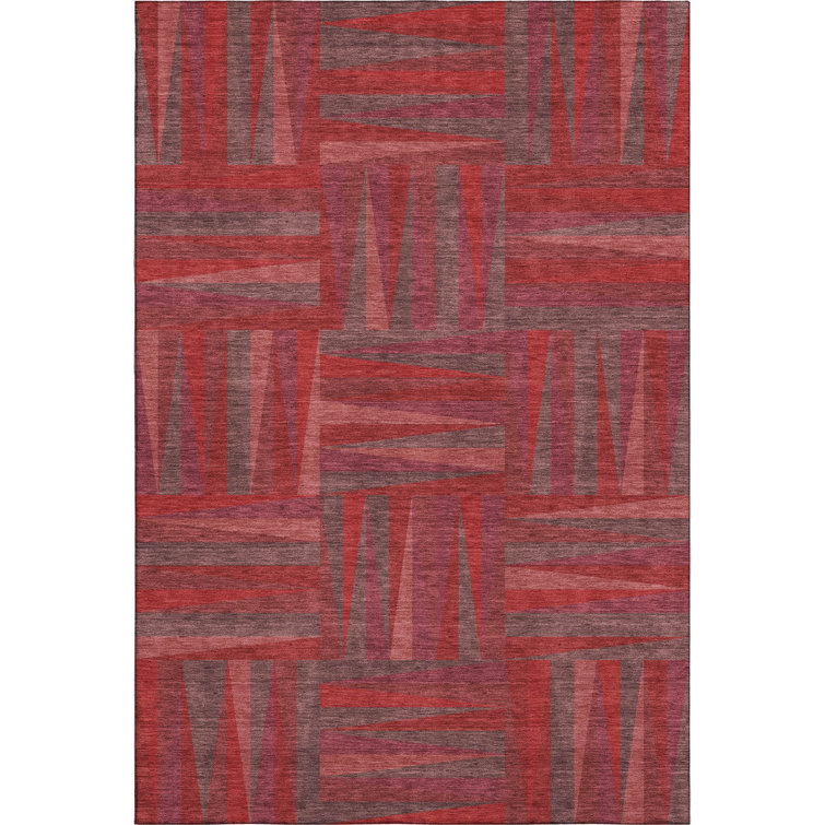 Premium Machine Washable Collett AMF1012 Squares Rug