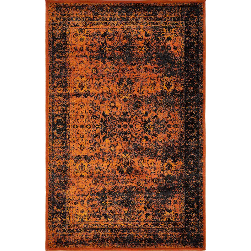 Tapis oriental majestueux noir, Rectangle 2 pi x 3 pi