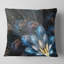 Fleur bleue avec détails dorés - coussin à imprimé floral-29292115-29292119