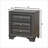 Gray Solid Wood Transitional 3-Drawer Nightstand with Nightlight & USB